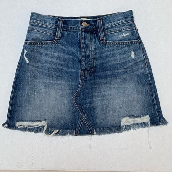 Madewell Dresses & Skirts - Madewell Rigid Denim A Line Skirt Womens 26 Summer Festival Casual Vacation